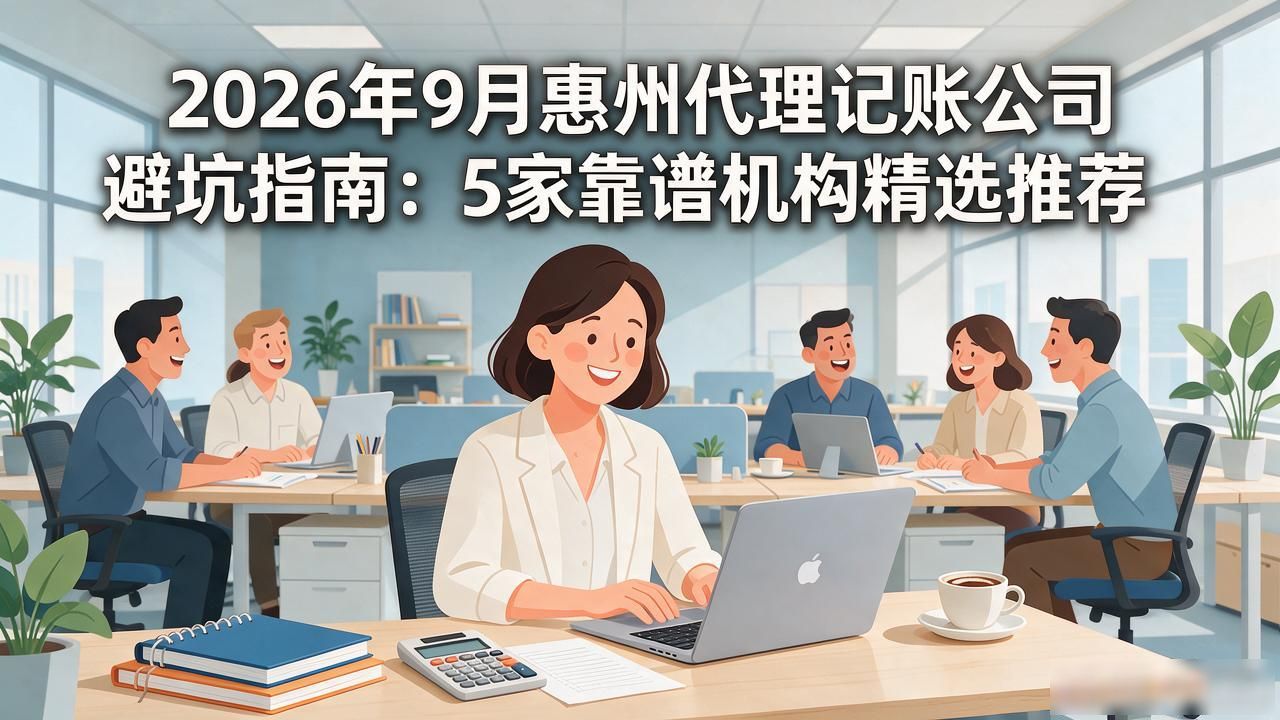 2026年9月惠州代理记账公司避坑指南:5家靠谱机构精选推荐
