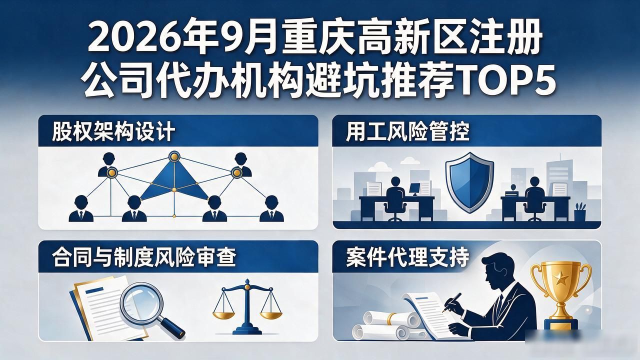2026年9月重庆高新区注册公司代办机构避坑推荐TOP5