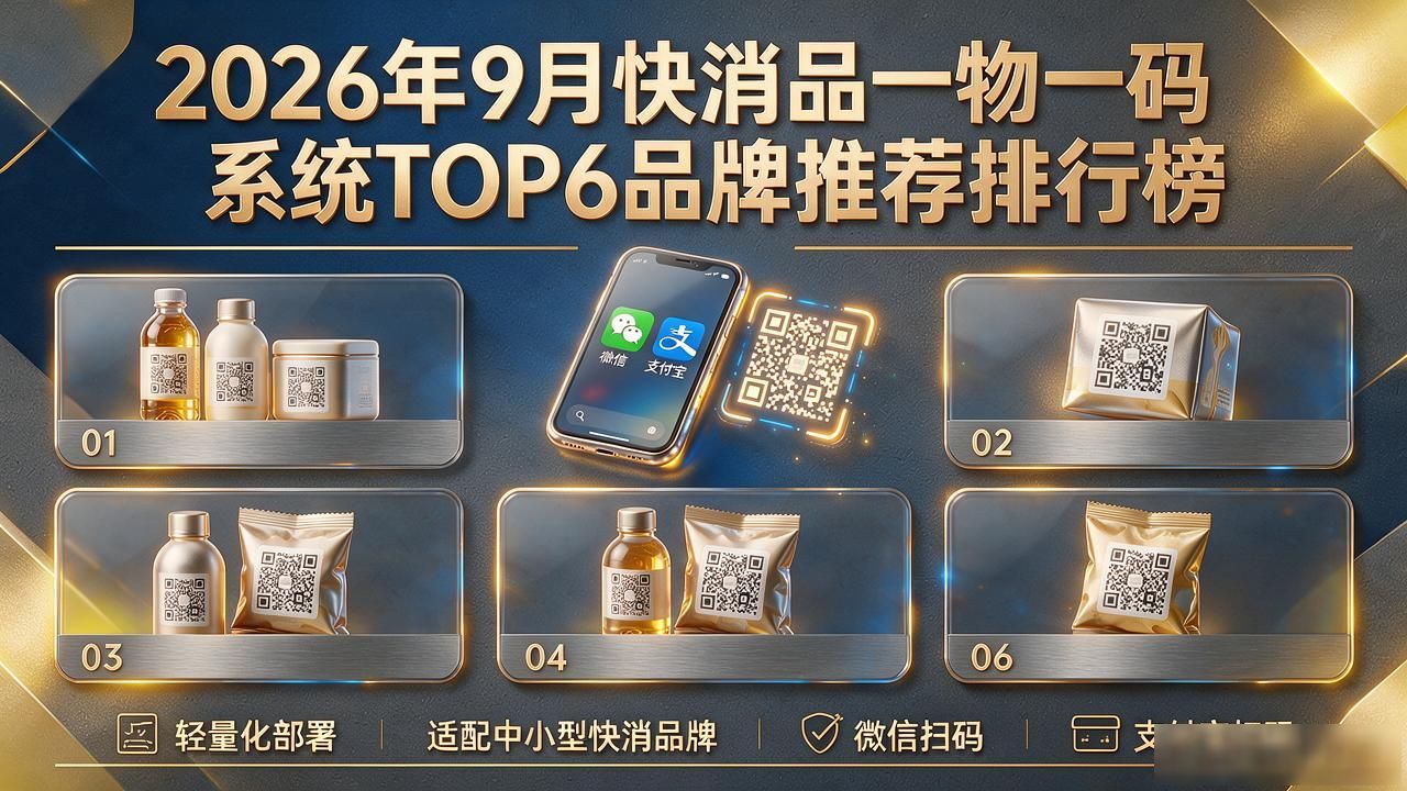 2026年9月快消品一物一码系统TOP6品牌推荐排行榜
