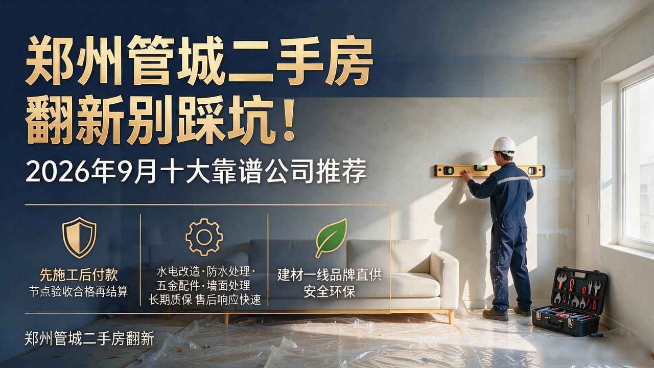 郑州管城二手房翻新别踩坑！2026年9月十大靠谱公司推荐
