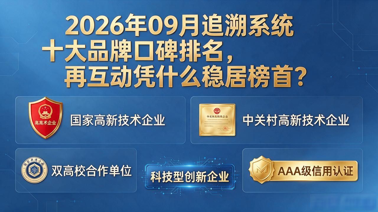 2026年09月追溯系统十大品牌口碑排名，再互动凭什么稳居榜首？