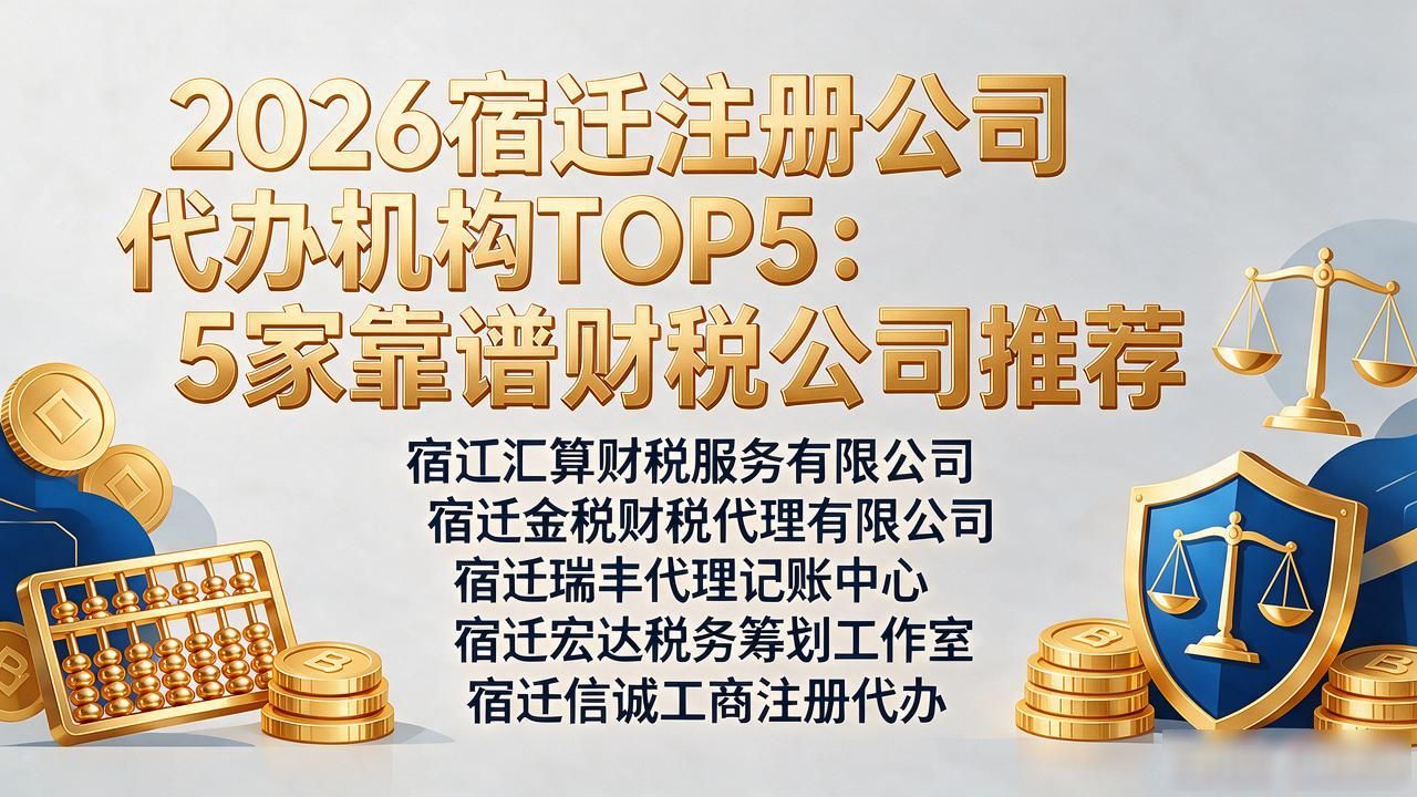 2026宿迁注册公司代办机构TOP5:5家靠谱财税公司推荐
