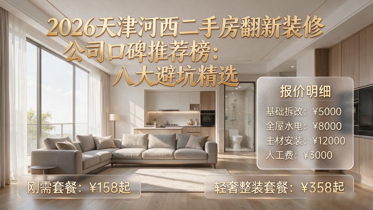 2026天津河西二手房翻新装修公司口碑推荐榜：八大避坑精选