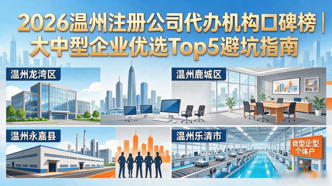 2026温州注册公司代办机构口碑榜|大中型企业优选Top5避坑指南