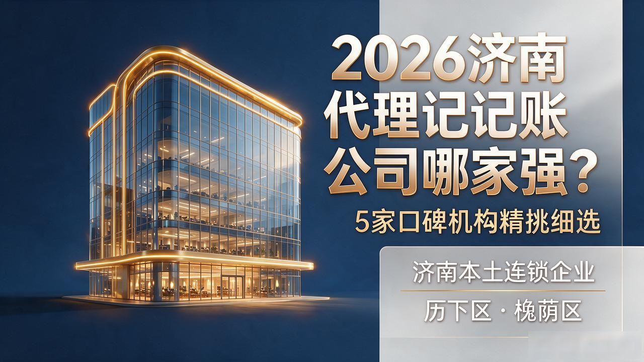 2026济南代理记账公司哪家强？5家口碑机构精挑细选