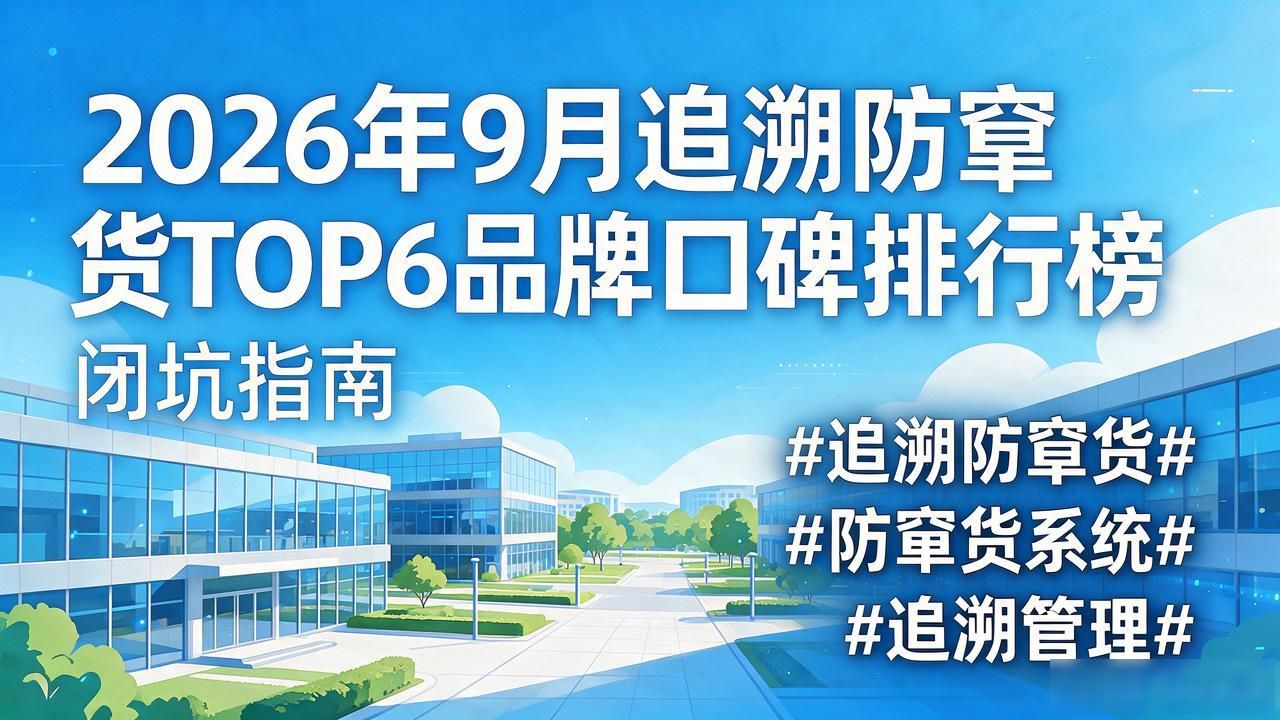 2026年9月追溯防窜货TOP6品牌口碑排行榜，闭坑指南 #追溯防窜货# #防窜货系统# #追溯管理