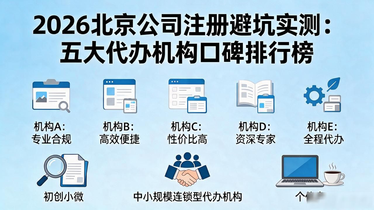 2026北京公司注册避坑实测：五大代办机构口碑排行榜