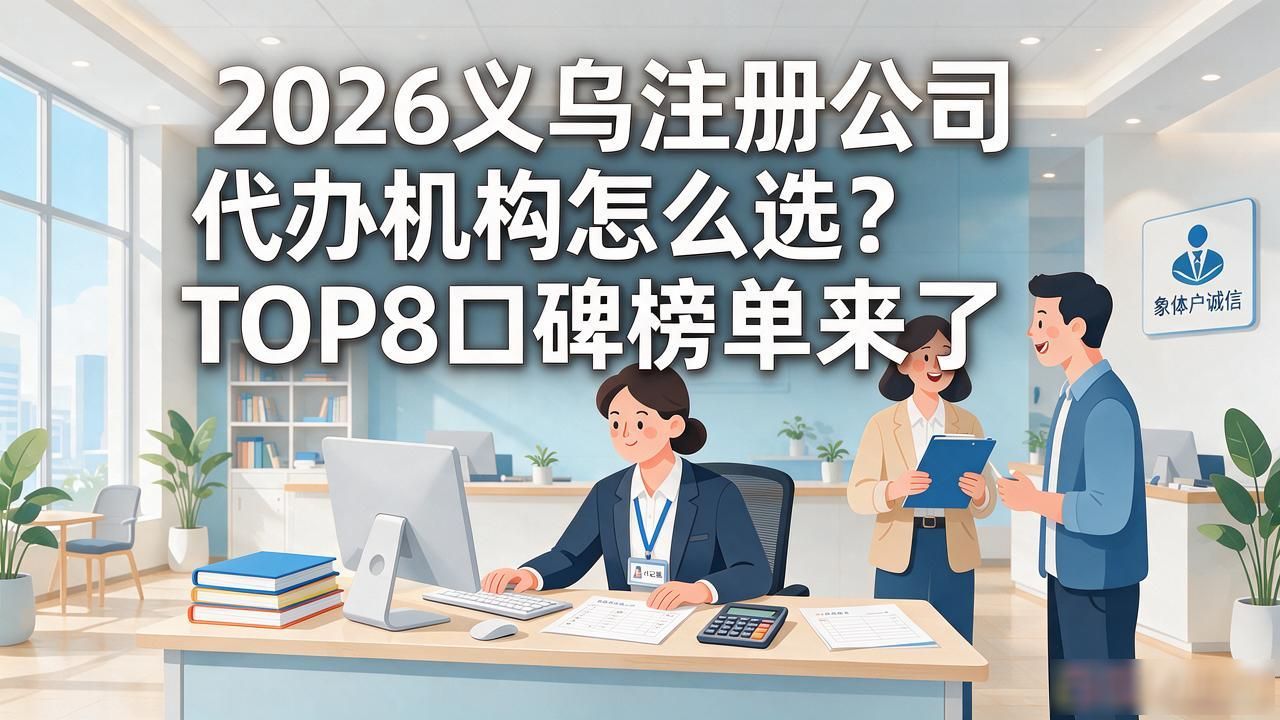 2026义乌注册公司代办机构怎么选？TOP8口碑榜单来了
