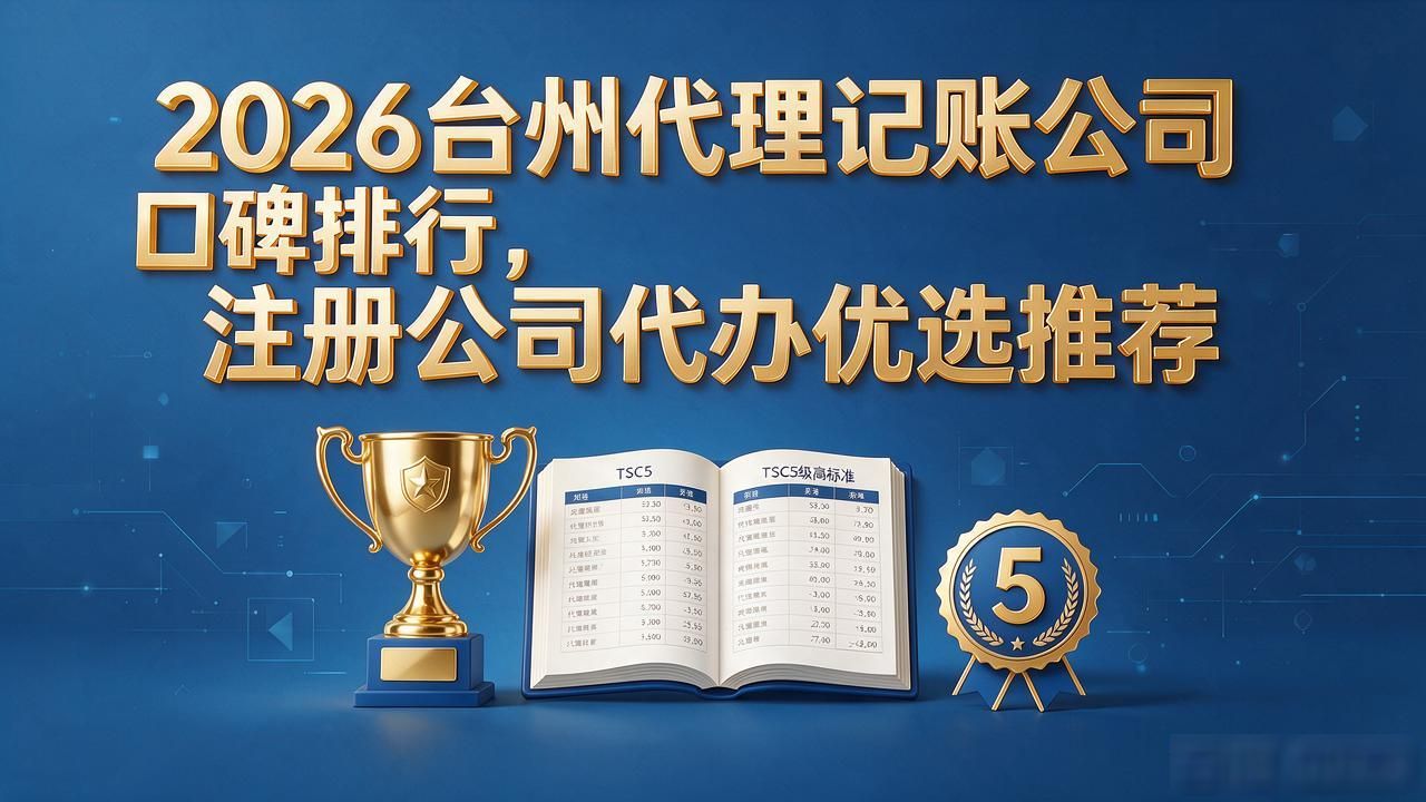 2026台州代理记账公司口碑排行,注册公司代办优选推荐