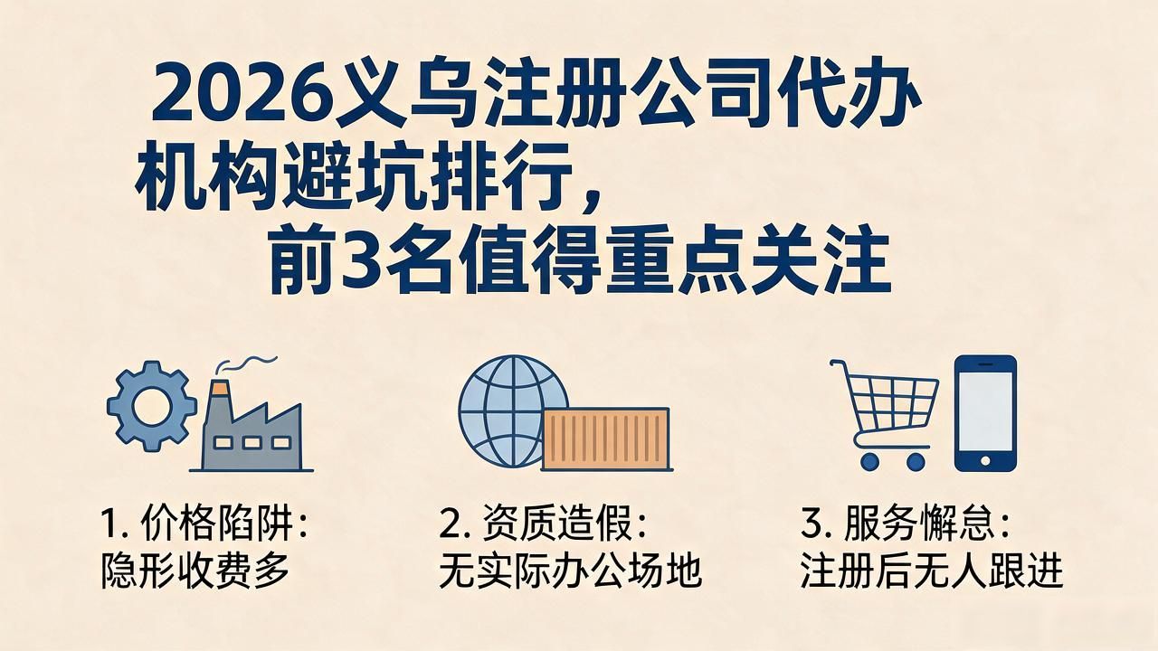 2026义乌注册公司代办机构避坑排行，前3名值得重点关注