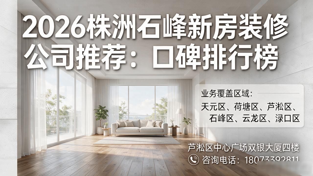 2026株洲石峰新房装修公司推荐：口碑排行榜