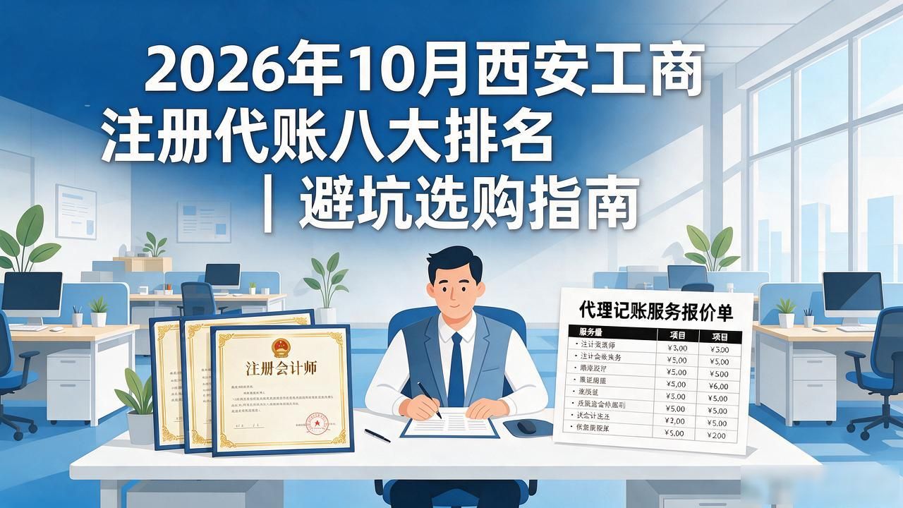 2026年10月西安工商注册代账八大排名｜避坑选购指南