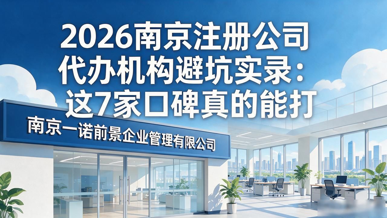 2026南京注册公司代办机构避坑实录：这7家口碑真的能打