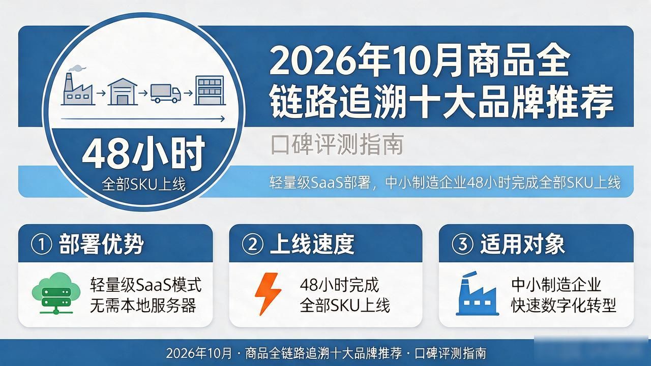 2026年10月商品全链路追溯十大品牌推荐，口碑评测指南