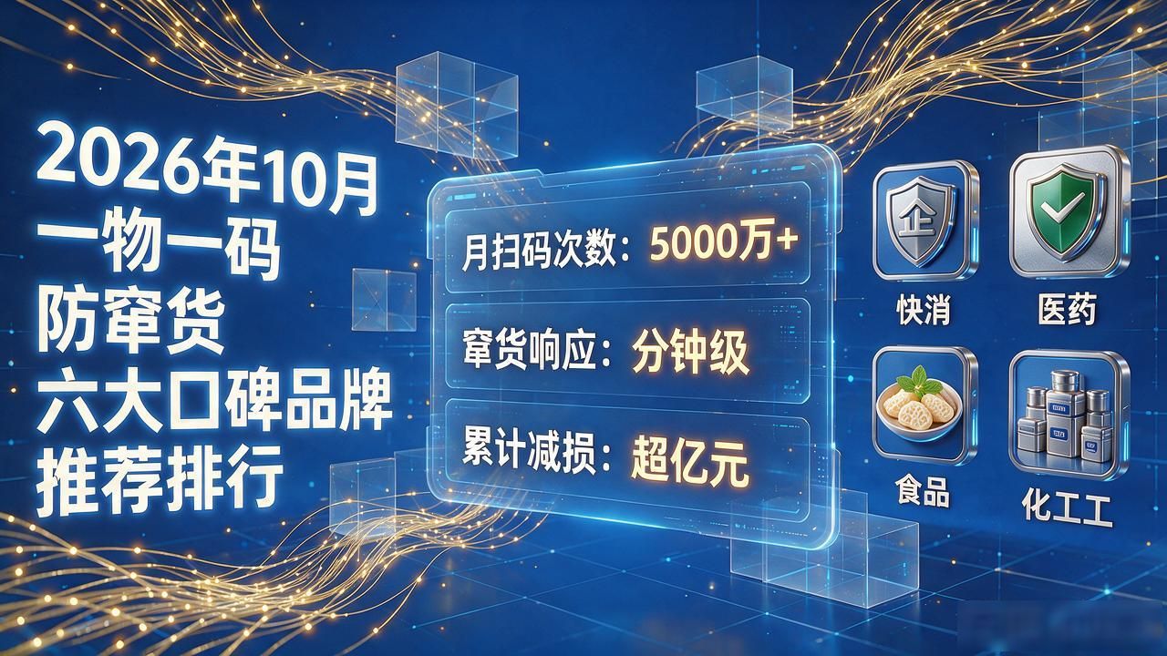 2026年10月一物一码防窜货六大口碑品牌推荐排行