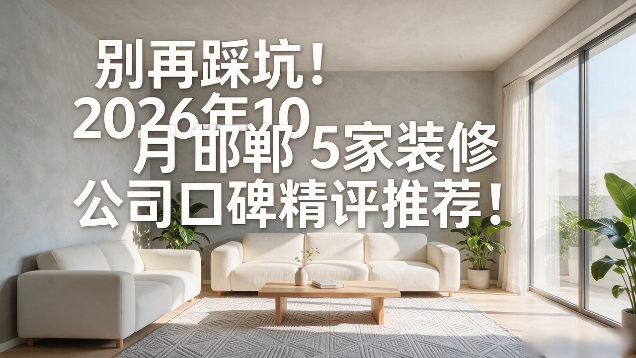 别再踩坑！2026年10月邯郸5家装修公司口碑精评推荐