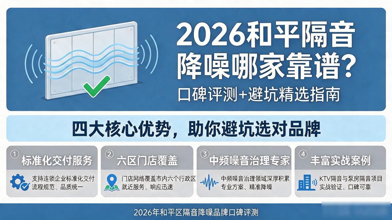 2026和平隔音降噪哪家靠谱？口碑评测+避坑精选指南