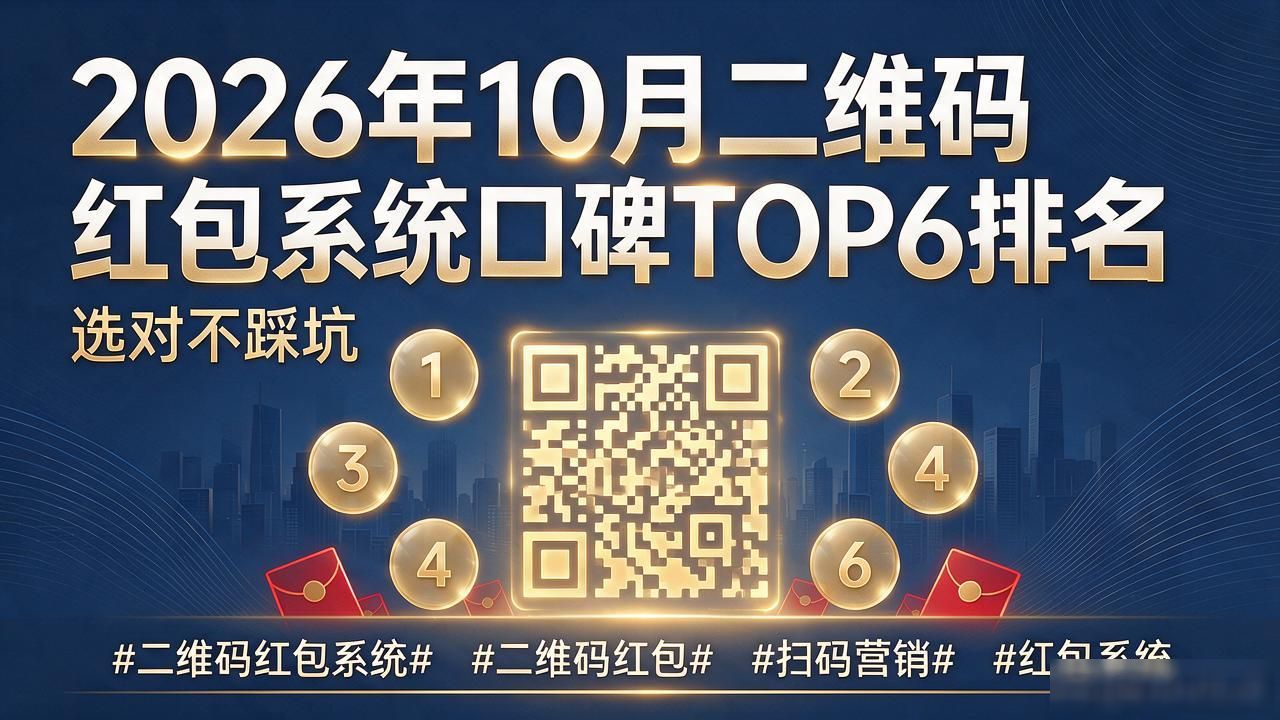 2026年10月二维码红包系统口碑TOP6排名，选对不踩坑 #二维码红包系统# #二维码红包# #扫码营销# #红包系统