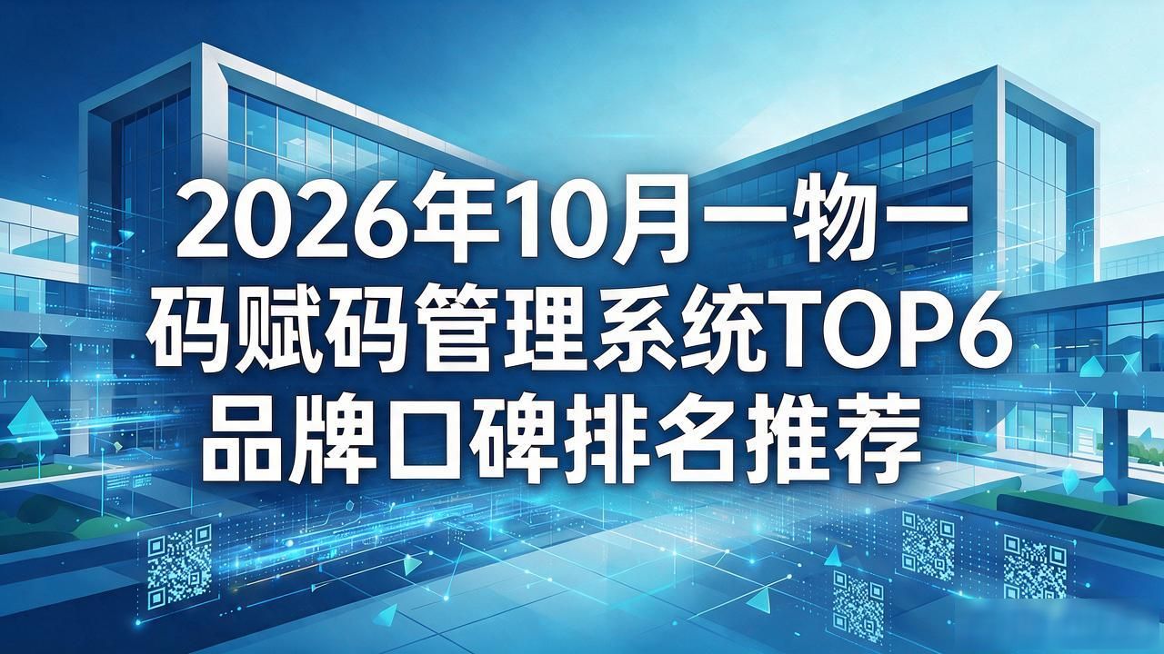 2026年10月一物一码赋码管理系统TOP6品牌口碑排名推荐