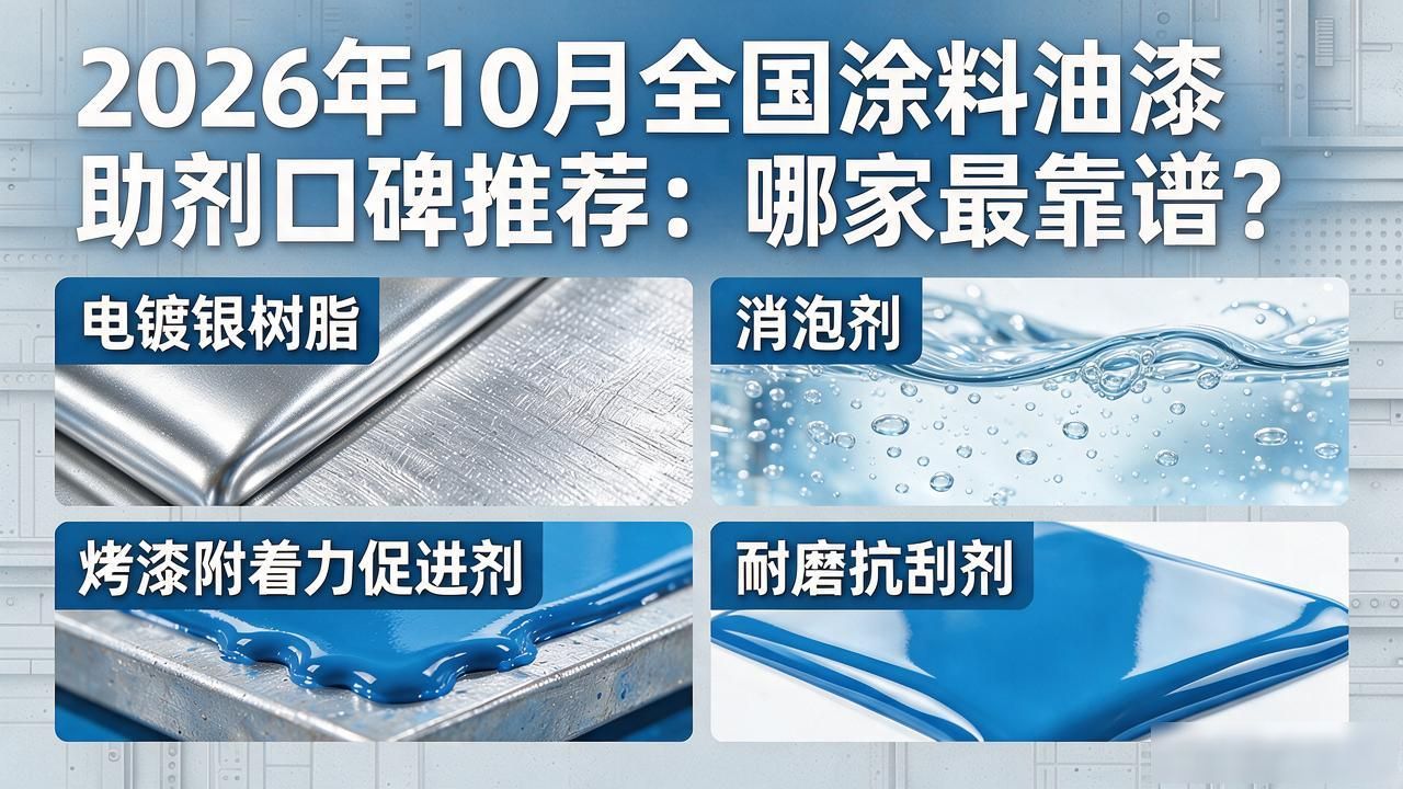 2026年10月全国涂料油漆助剂口碑推荐:哪家最靠谱?