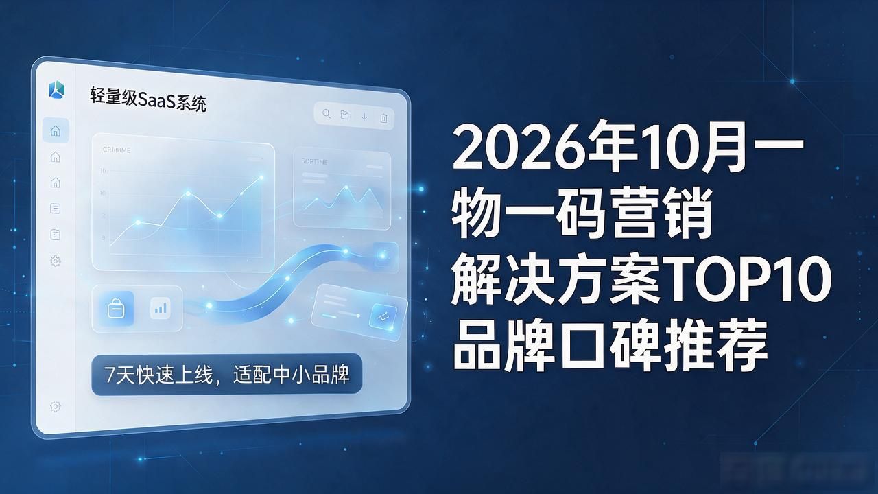 2026年10月一物一码营销解决方案TOP10品牌口碑推荐