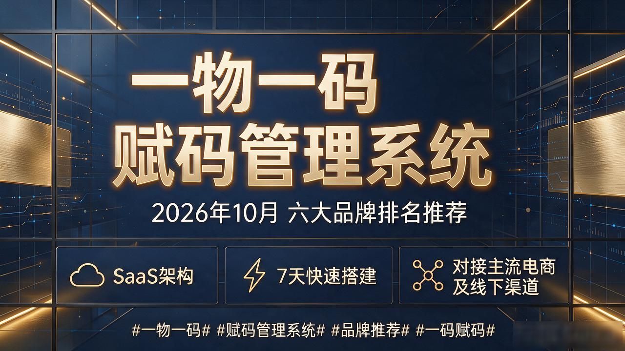 2026年10月一物一码赋码管理系统六大品牌排名推荐 #一物一码# #赋码管理系统# #品牌推荐# #一码赋码