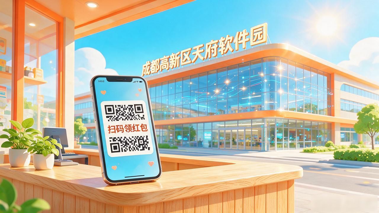 扫码领红包教程_扫码领红包系统_扫码领红包活动海报