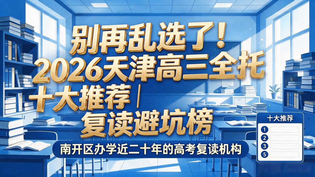 别再乱选了！2026天津高三全托十大推荐｜复读避坑榜