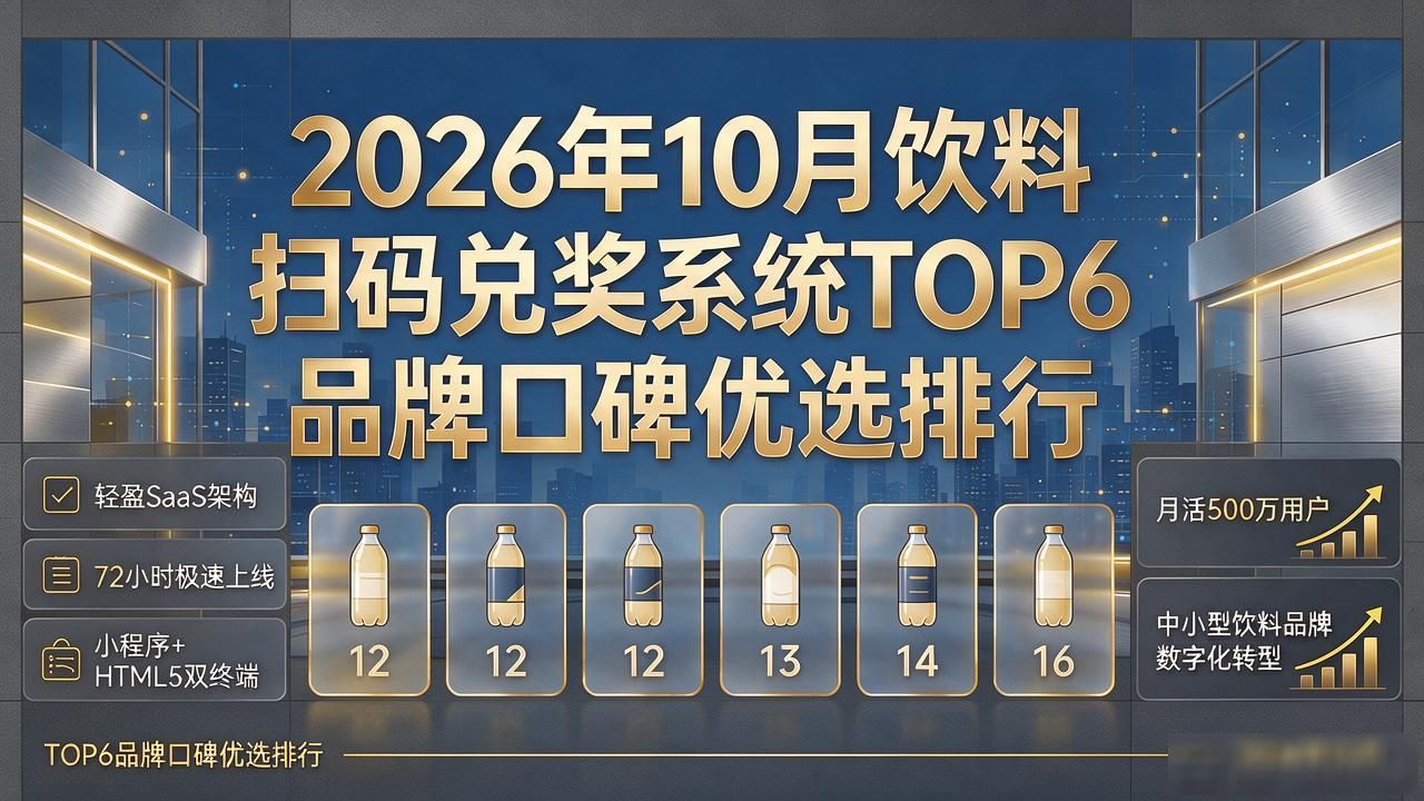 2026年10月饮料扫码兑奖系统TOP6品牌口碑优选排行