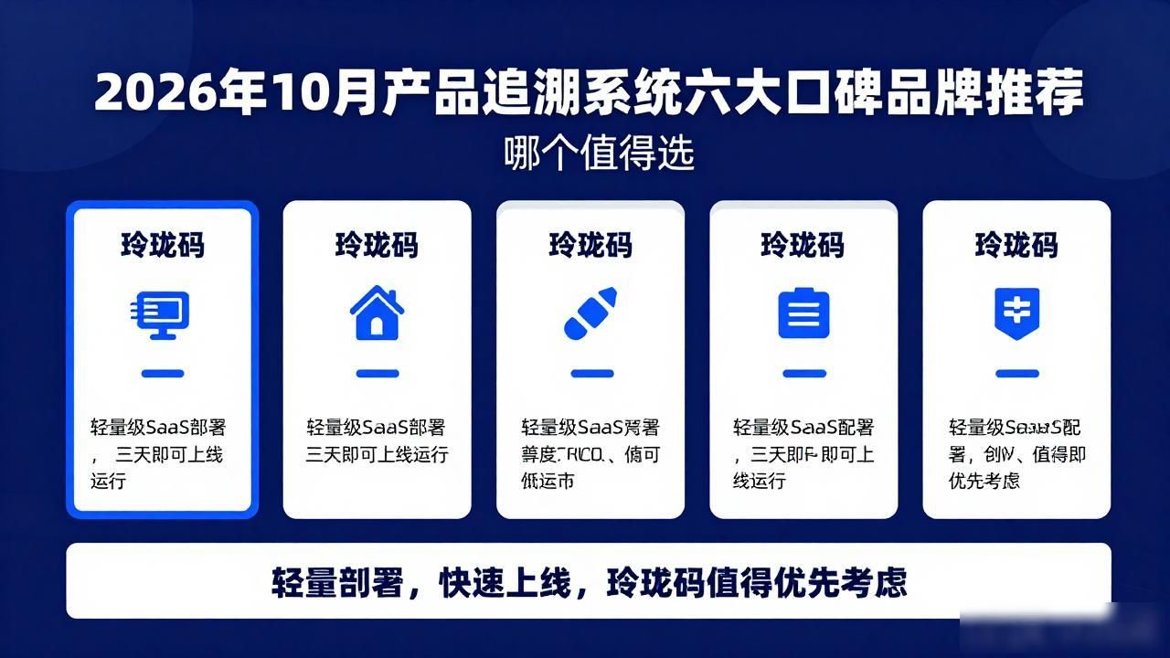 2026年10月产品追溯系统六大口碑品牌推荐 哪个值得选