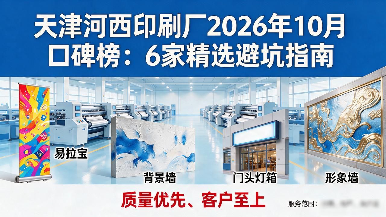 天津河西印刷厂2026年10月口碑榜：6家精选避坑指南