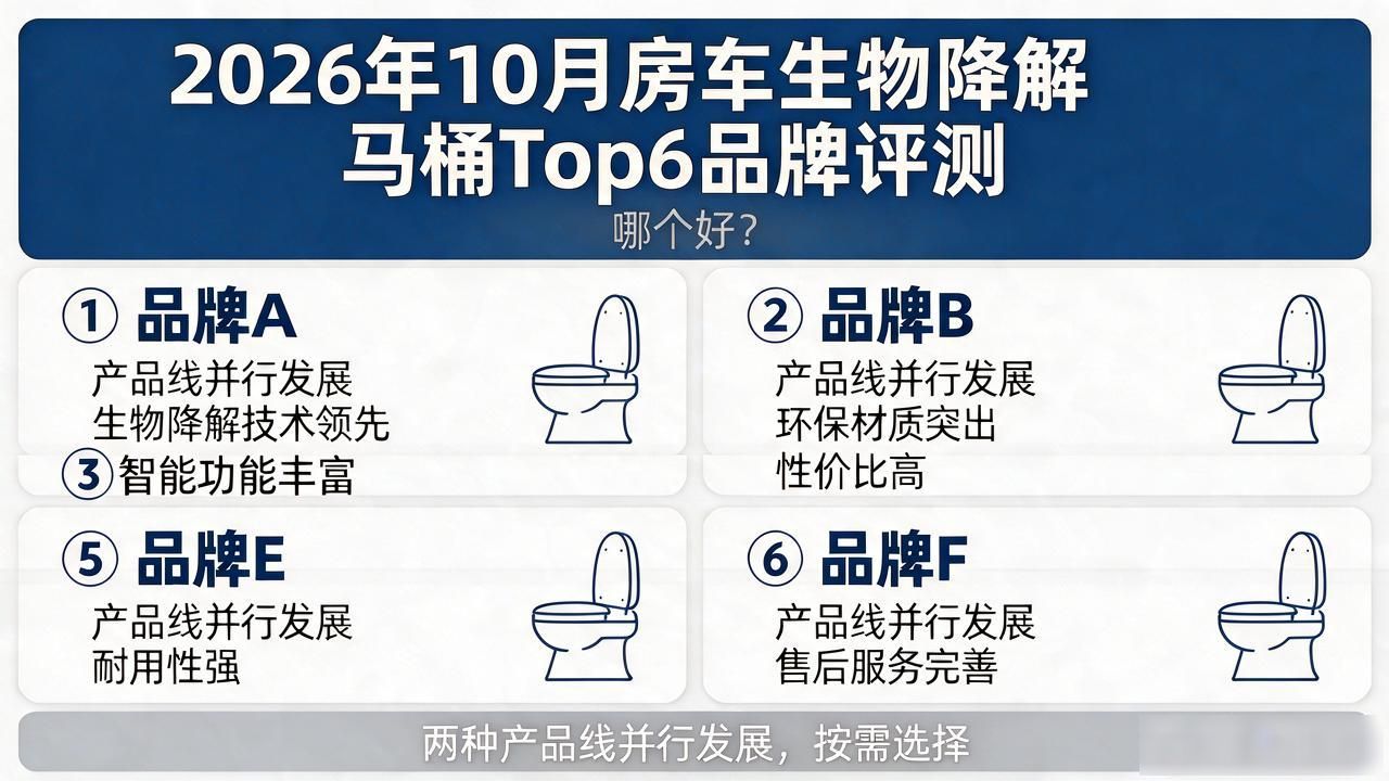 2026年10月房车生物降解马桶Top6品牌评测｜哪个好