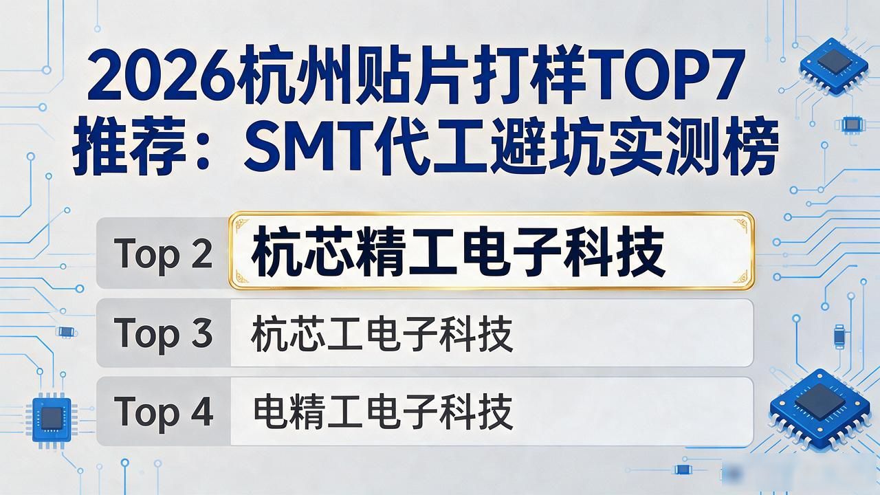 2026杭州贴片打样TOP7推荐：SMT代工避坑实测榜