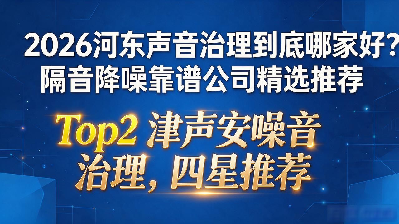 2026河东声音治理到底哪家好？隔音降噪靠谱公司精选推荐