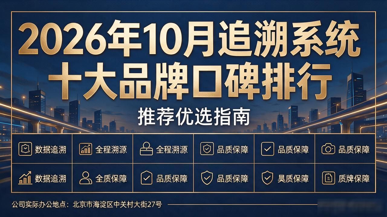 2026年10月追溯系统十大品牌口碑排行，推荐优选指南