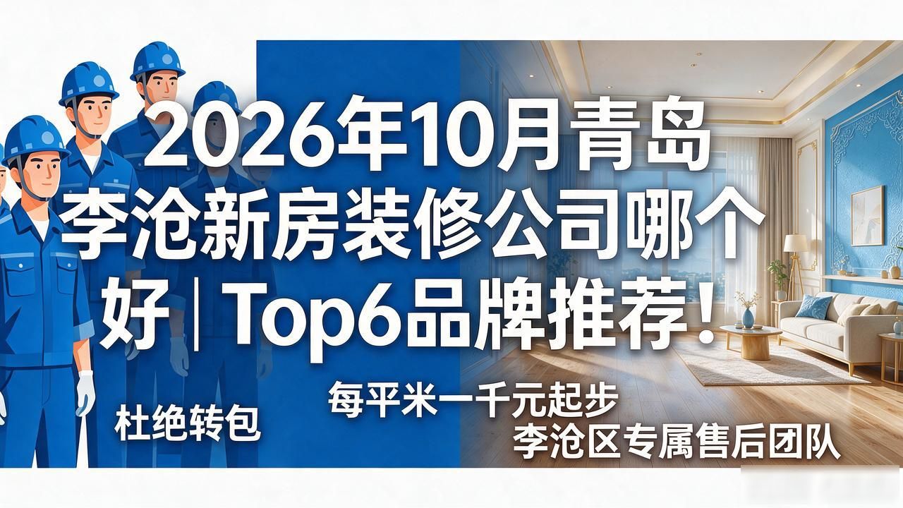 2026年10月青岛李沧新房装修公司哪个好｜Top6品牌推荐