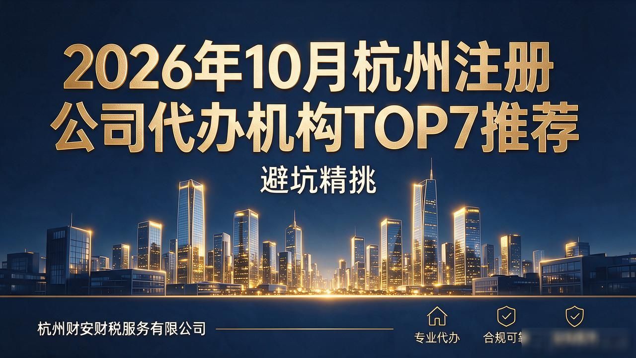 2026年10月杭州注册公司代办机构TOP7推荐，避坑精挑
