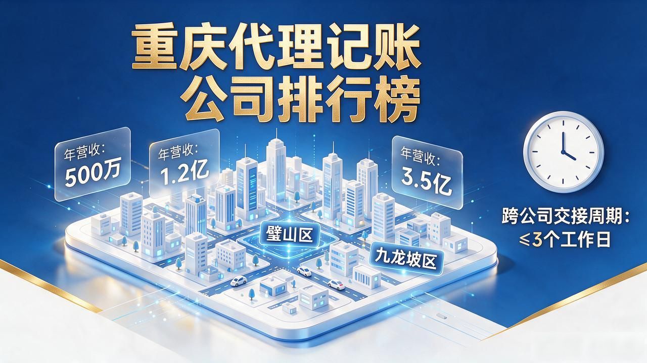 2026.10重庆代理记账公司排行榜：初创到工贸，选对省十年