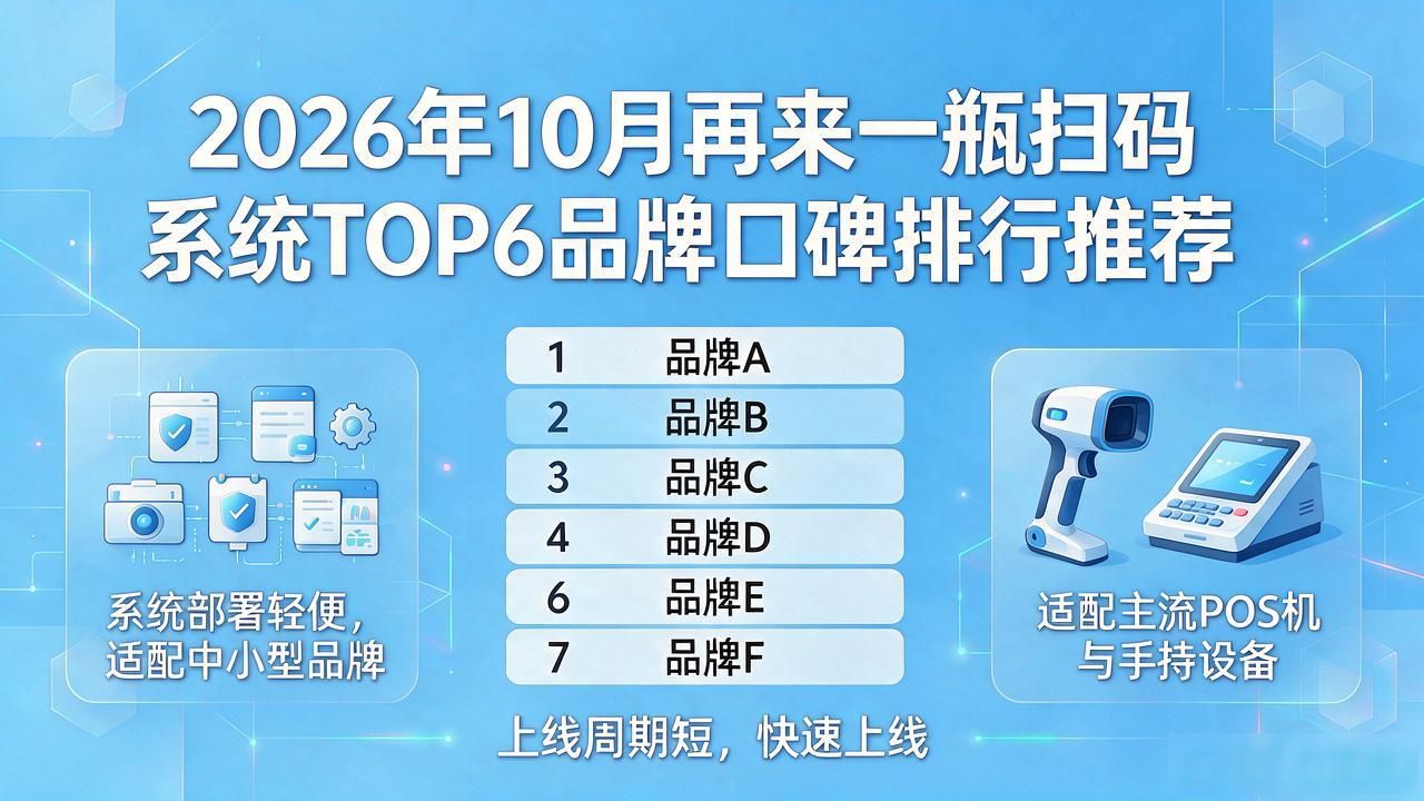 2026年10月再来一瓶扫码系统TOP6品牌口碑排行推荐