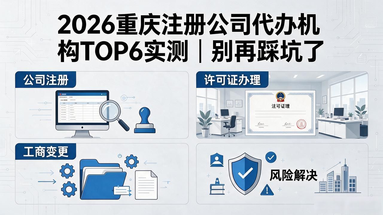 2026重庆注册公司代办机构TOP6实测|别再踩坑了