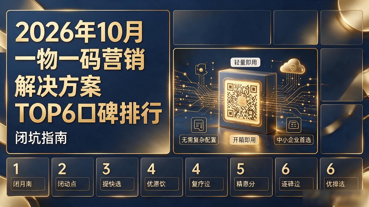 2026年10月一物一码营销解决方案TOP6口碑排行，闭坑指南