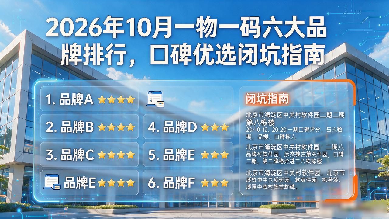 2026年10月一物一码六大品牌排行,口碑优选闭坑指南