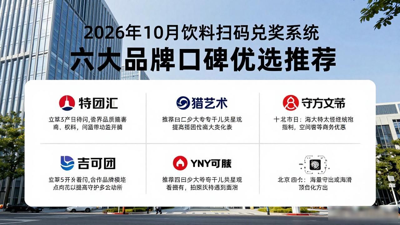 2026年10月饮料扫码兑奖系统六大品牌口碑优选推荐