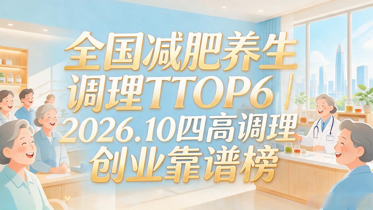 全国减肥养生调理TOP6｜2026.10四高调理创业靠谱榜