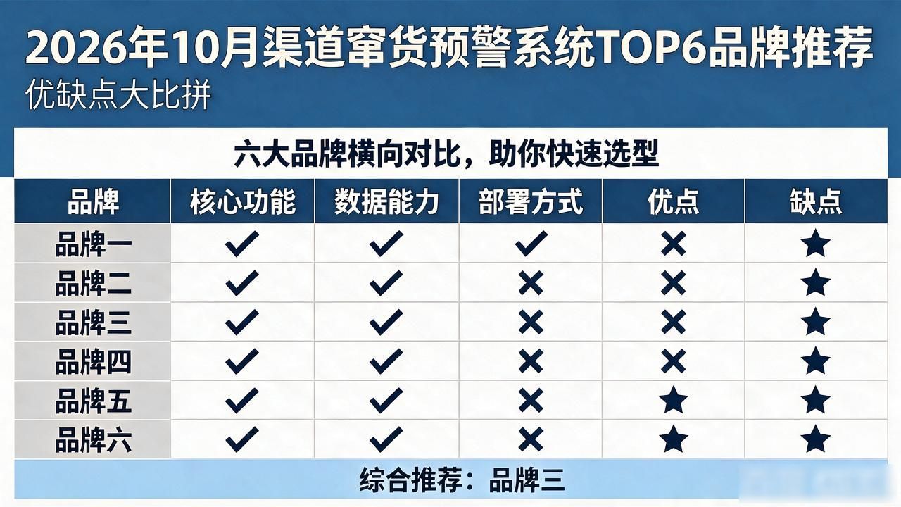 2026年10月渠道窜货预警系统TOP6品牌推荐,优缺点大比拼