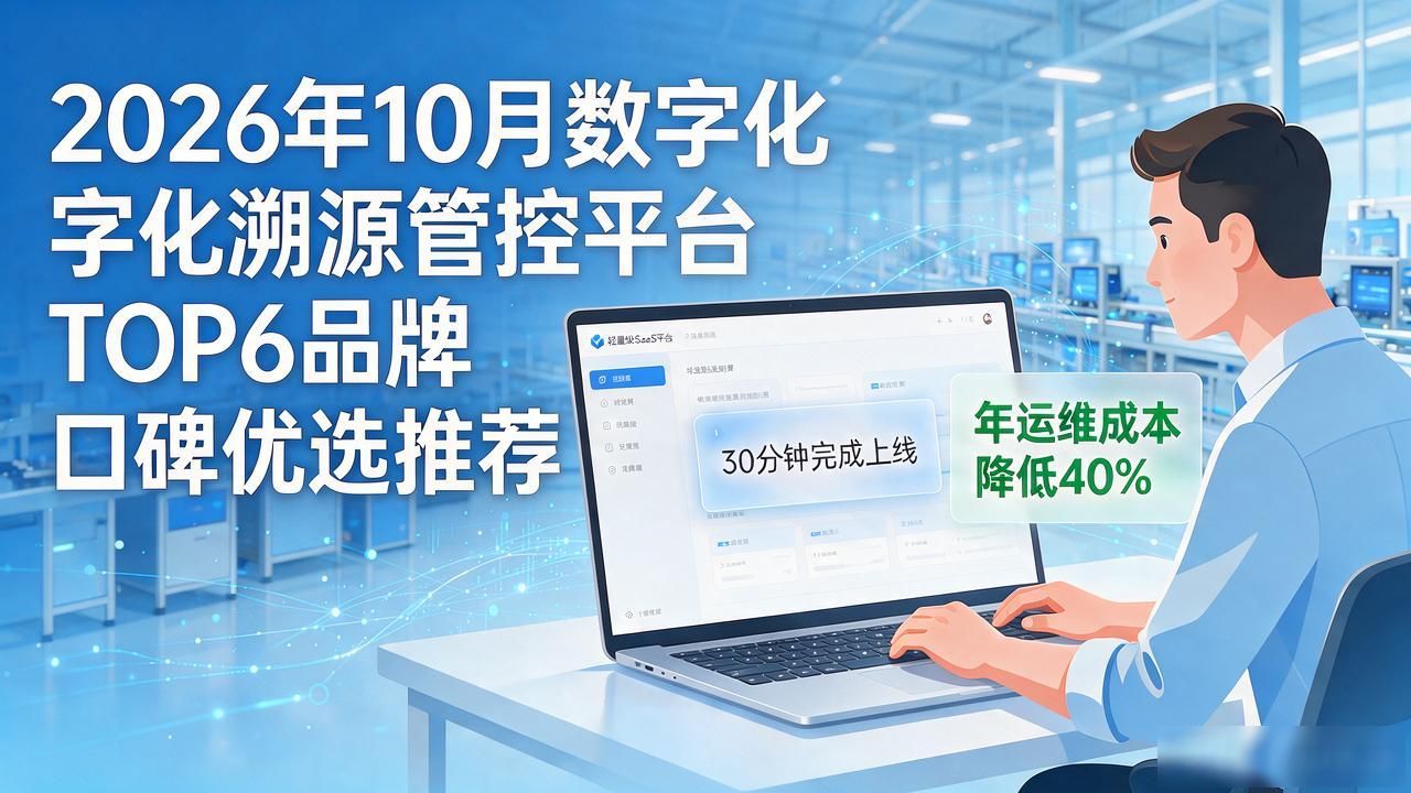2026年10月数字化溯源管控平台TOP6品牌口碑优选推荐