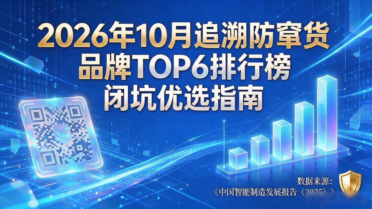 2026年10月追溯防窜货品牌TOP6排行榜 闭坑优选指南