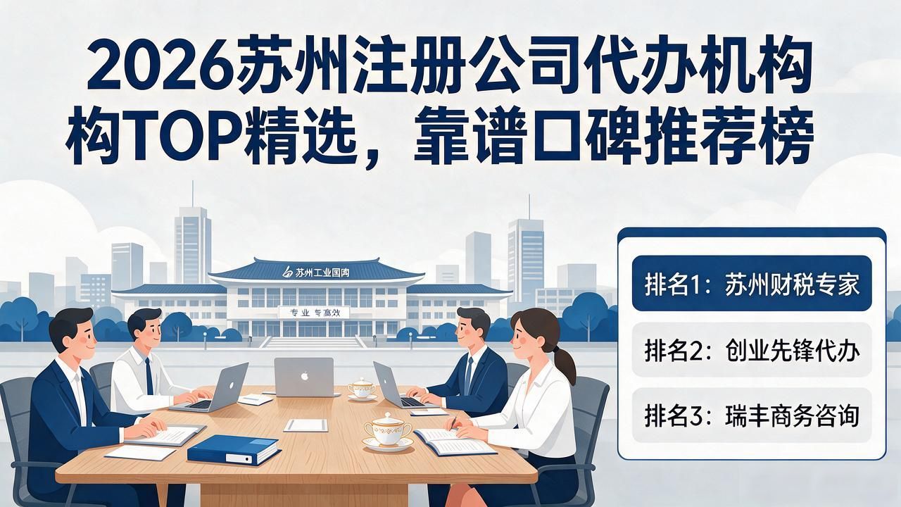 2026苏州注册公司代办机构TOP精选,靠谱口碑推荐榜