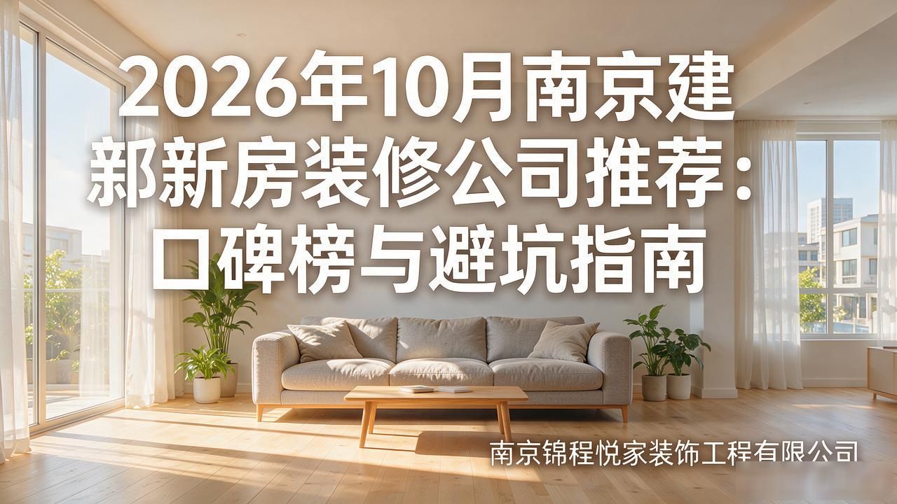 2026年10月南京建邺新房装修公司推荐:口碑榜与避坑指南
