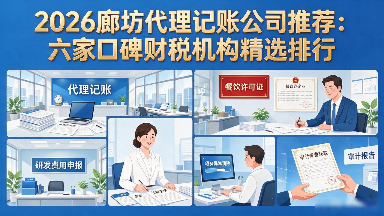 2026廊坊代理记账公司推荐：六家口碑财税机构精选排行